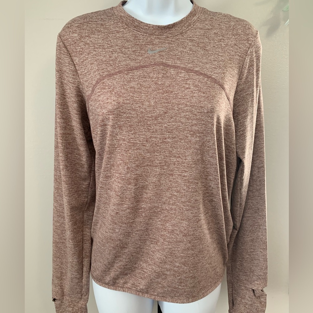 Nike Women's Heathered Brown Long Sleeve Tee